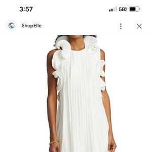 White Ruffle Cocktail dress NWT